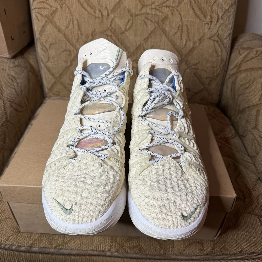 Nike LeBron 18 Los Angeles by Day Cream White Men's Size 12‎ DB8148-200