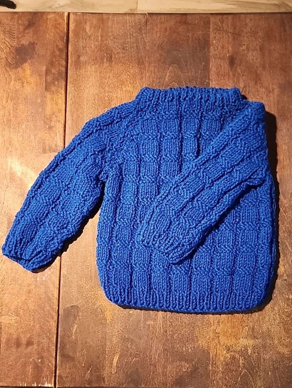 Classic Men's Chunky Knit Sweater in Royal Blue