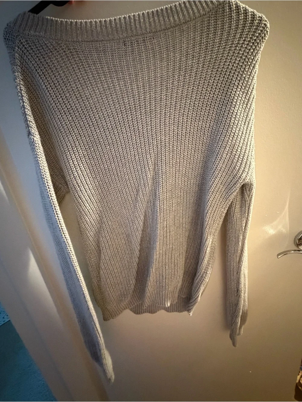 Asymmetric neck sweater - Bobi - heather gray