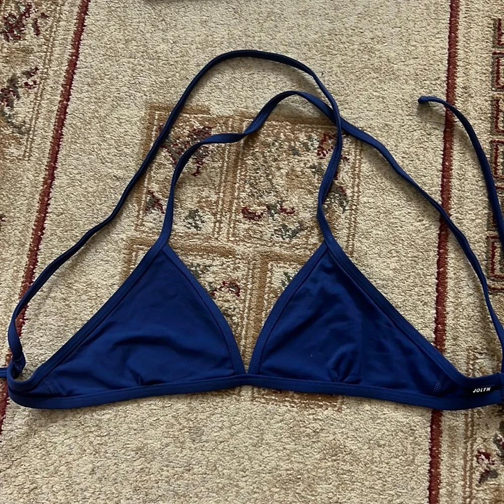 Jolyn Navy Triangle Bikini Top
