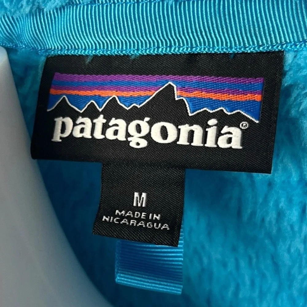 Patagonia Bright Blue Retool Snap T Pullover Sweater Womens Size Medium M