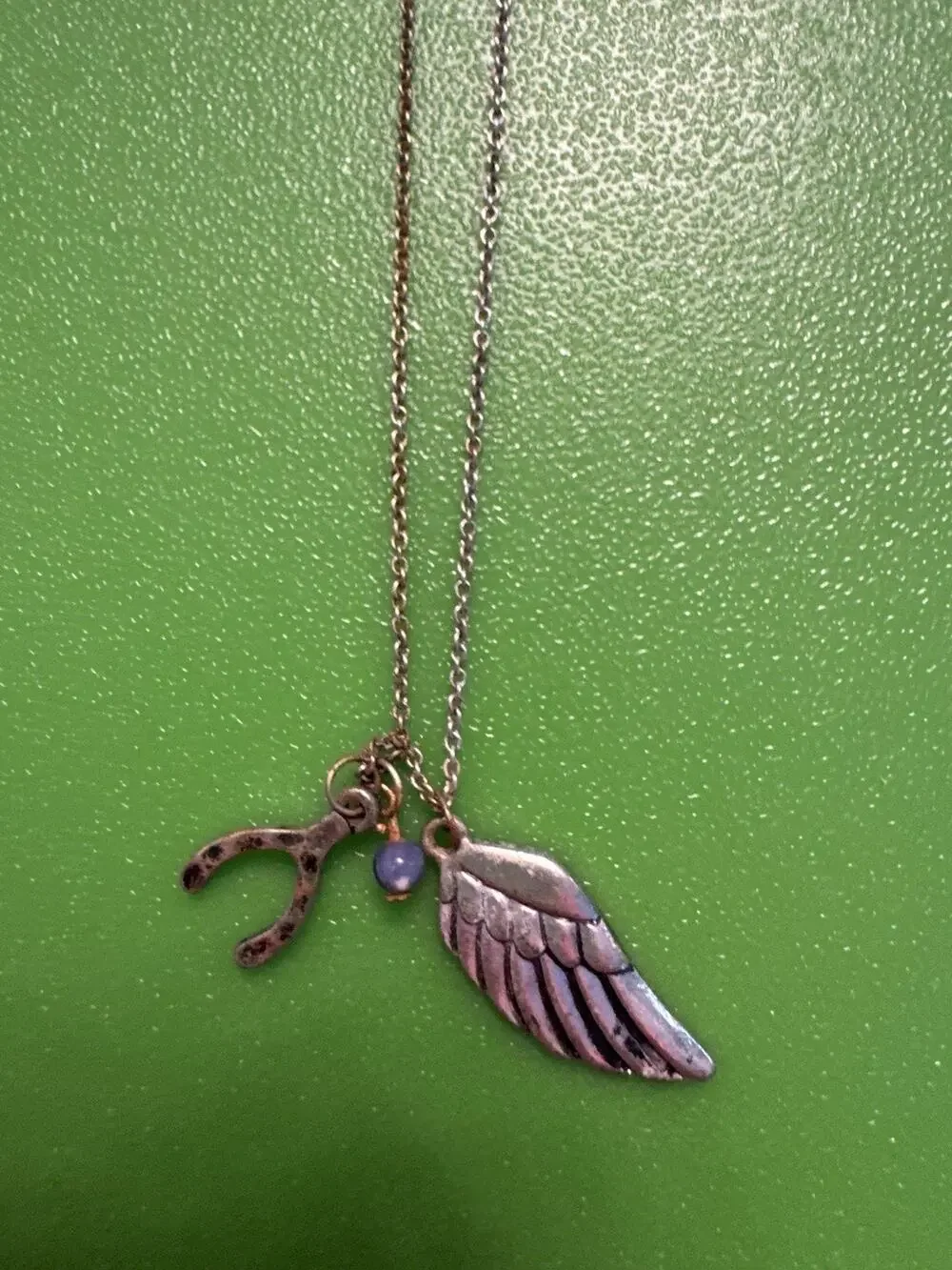 Bohemian Necklace Costume Jewelry Boho Wing Wishbone Pendants Silver