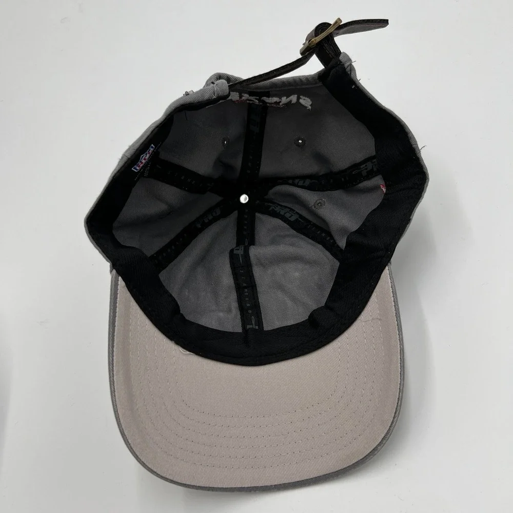 NFL Houston Texans Pro Standard Gray Wool Blend Leather Strapback Dad Hat Cap