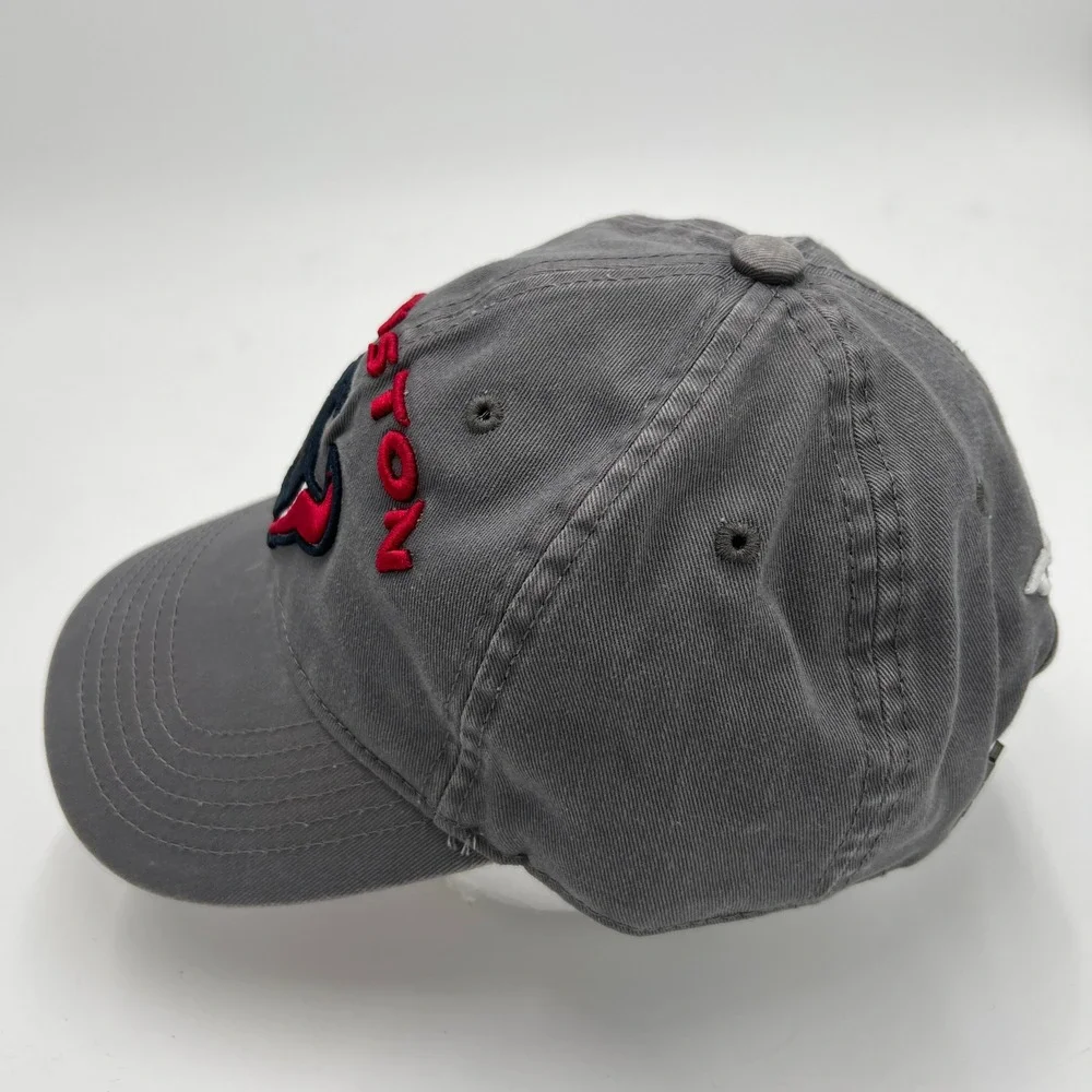 NFL Houston Texans Pro Standard Gray Wool Blend Leather Strapback Dad Hat Cap
