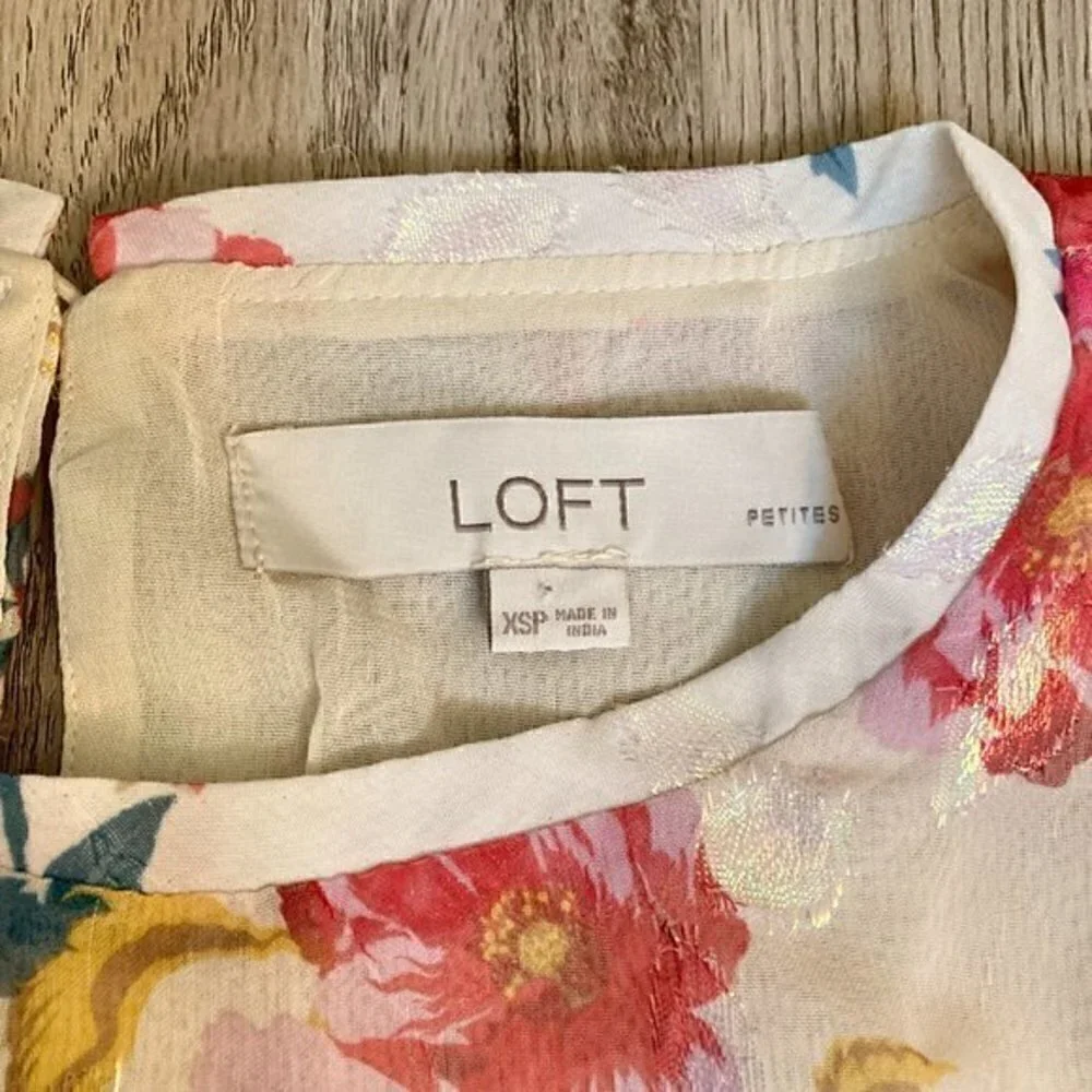 LOFT floral ruffle