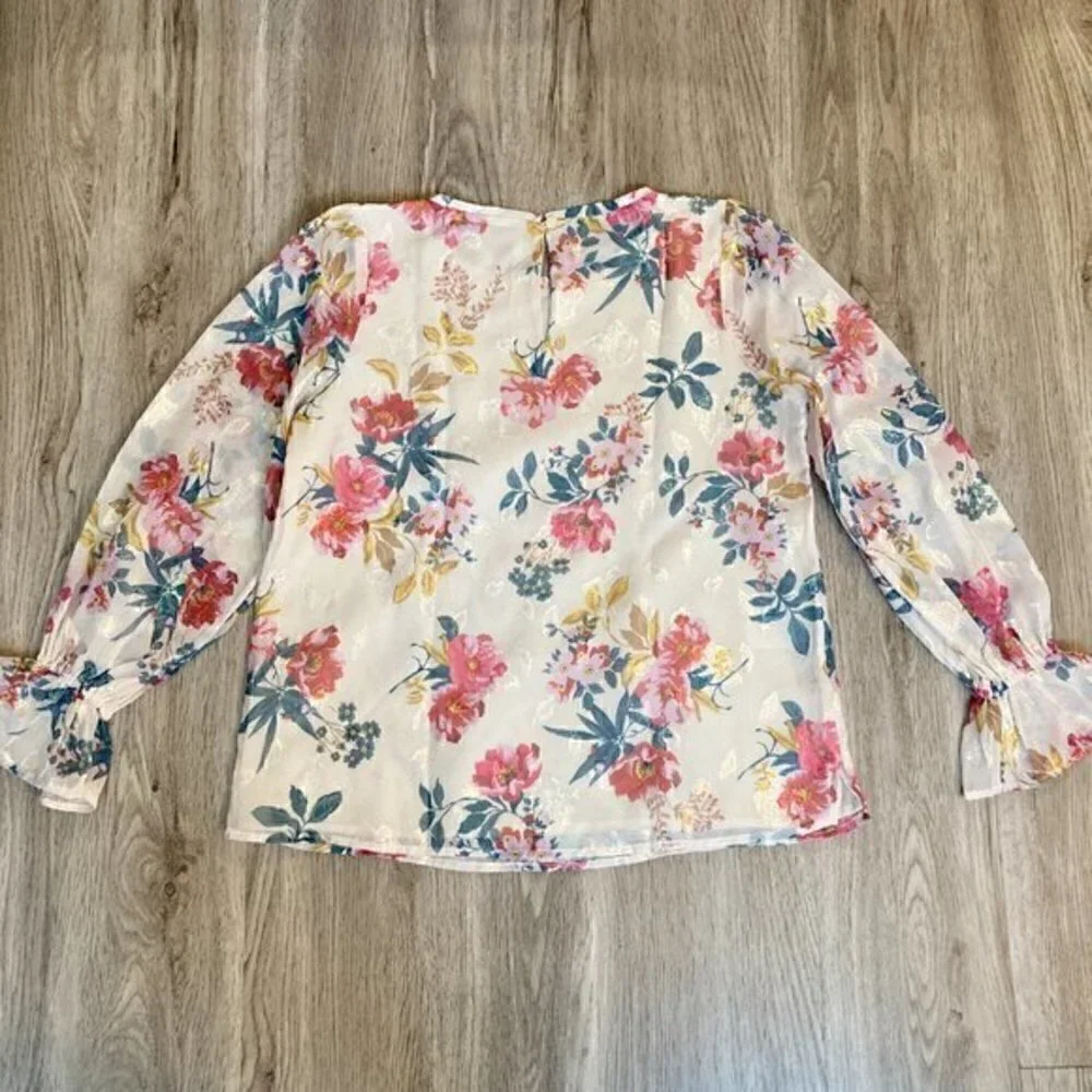 LOFT floral ruffle