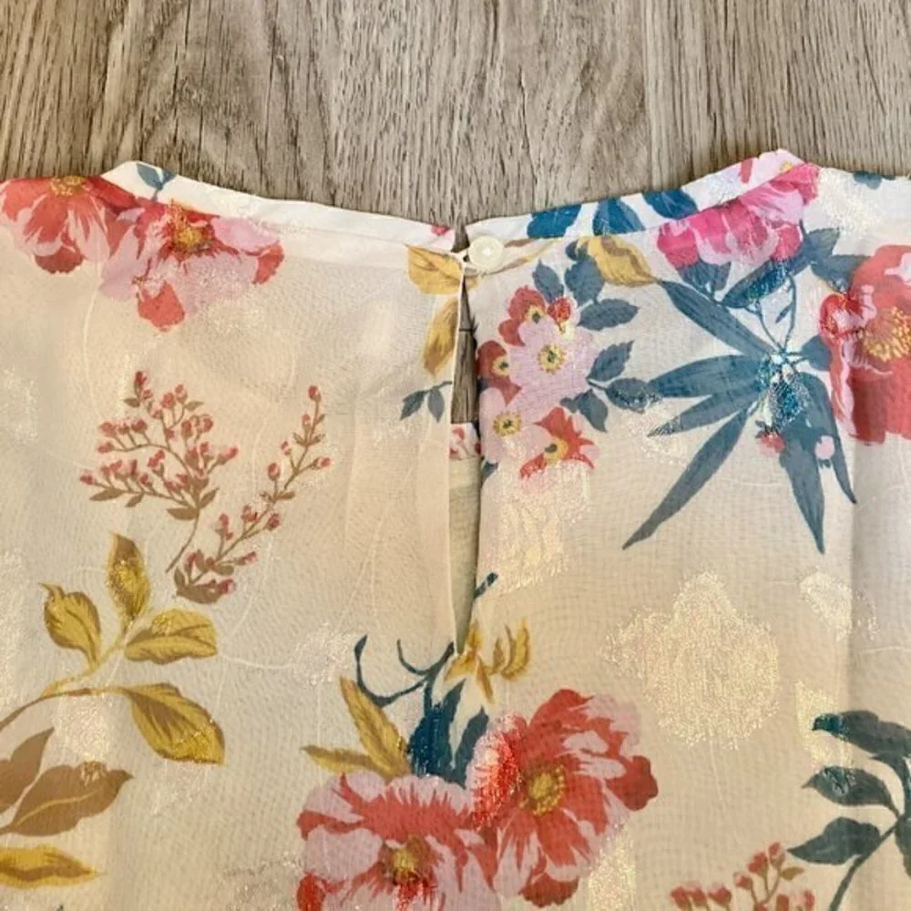 LOFT floral ruffle