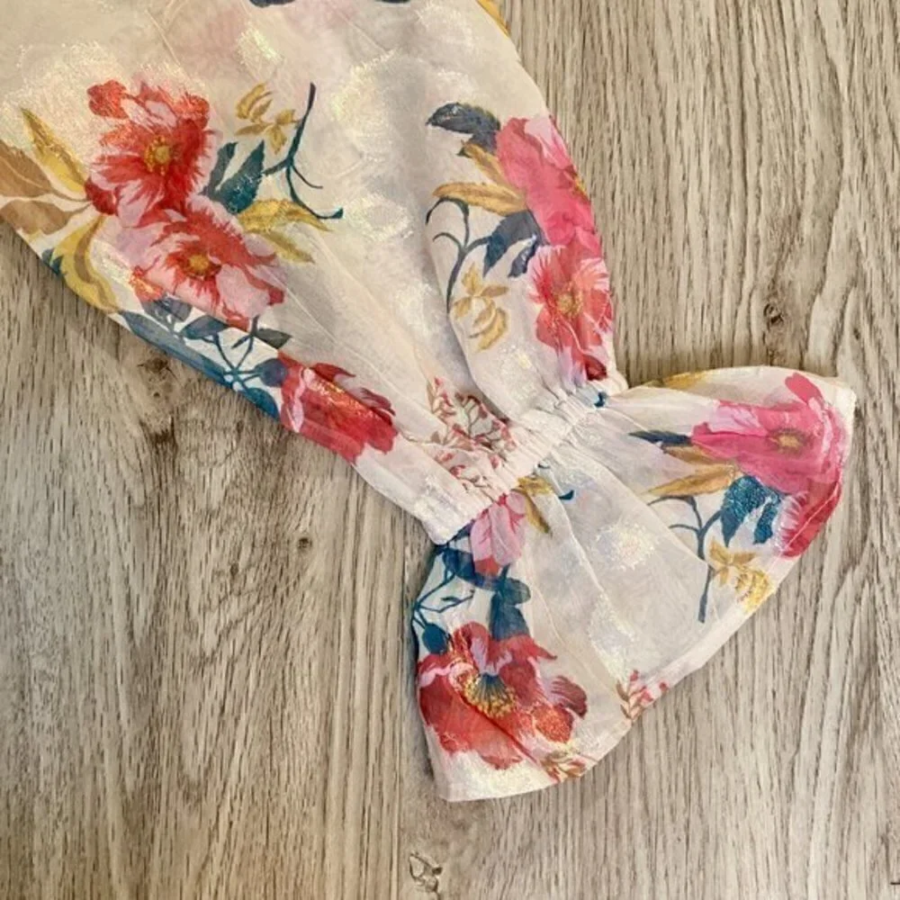LOFT floral ruffle