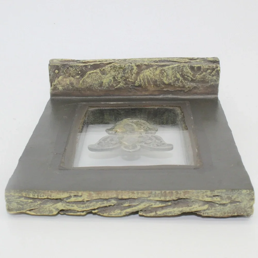 Shadow Box Angel Filigree Crystal Ornate Resin Frame 5.5in Bronze Gold Silver
