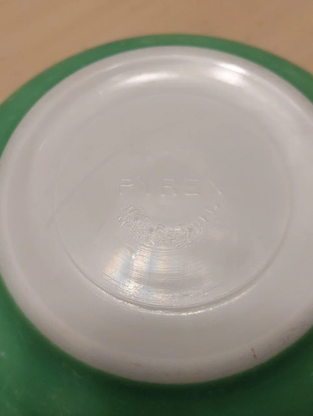 Vintage Pyrex Mixing Bowl Nesting Green 40s No Number On Bottom