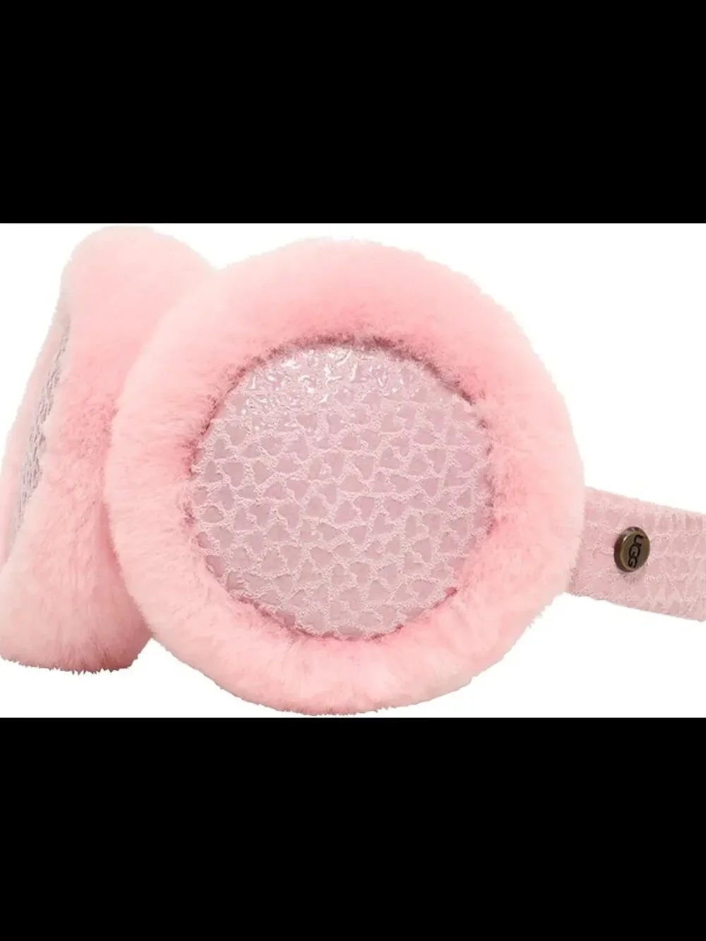 UGG Kids Pink Hearts Earmuff (Toddler/Little Kids) New in Gift Box - Soo Cute!