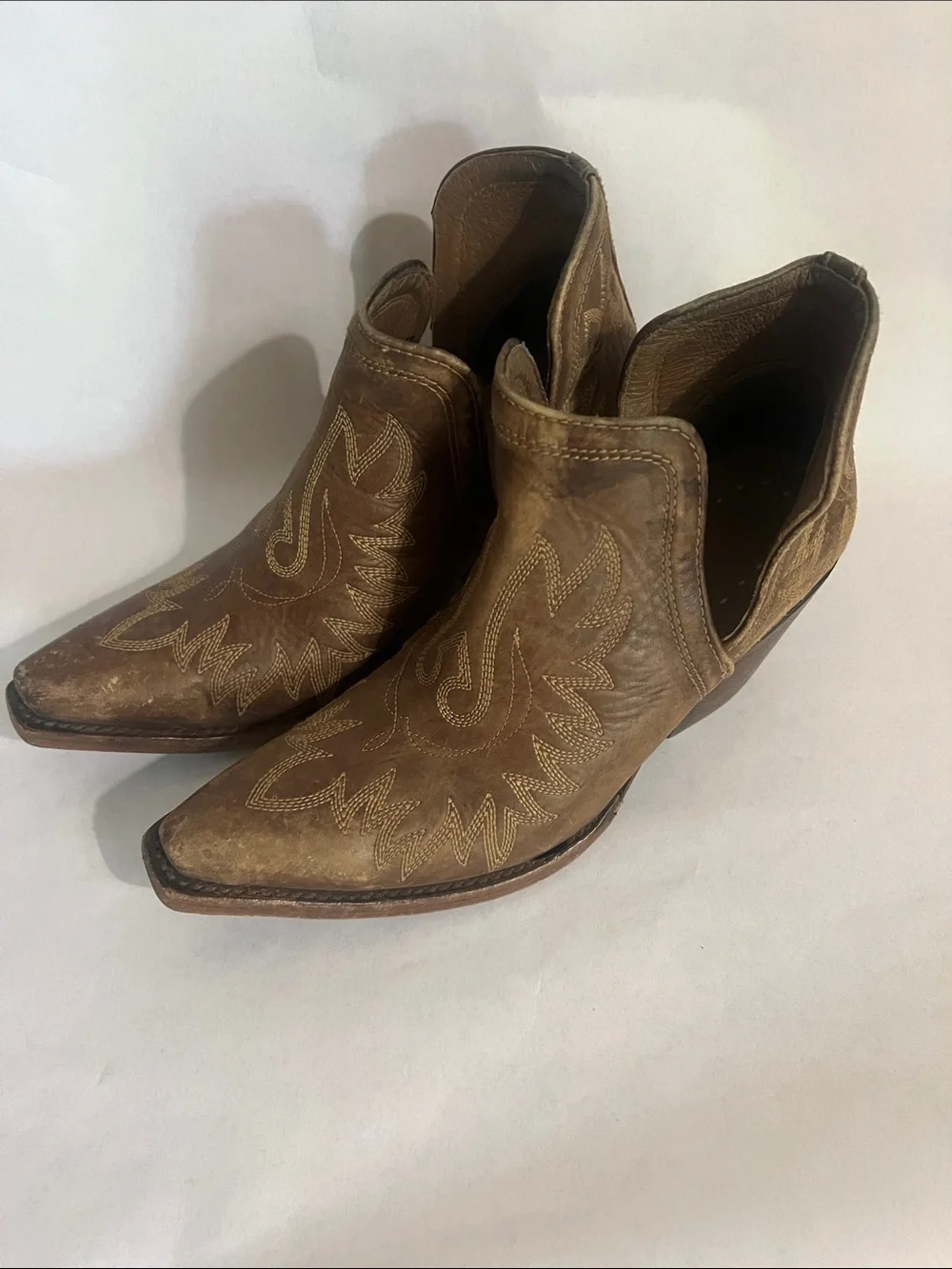 Ariat Brown Leather Dixon Western Ankle Boots
