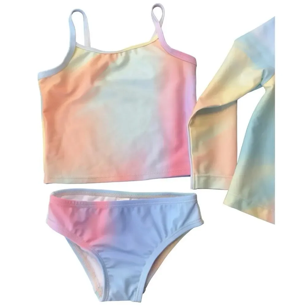 The Children’s Place Girls 3PC Swimsuit Set Tie Dye 12-18M NWT