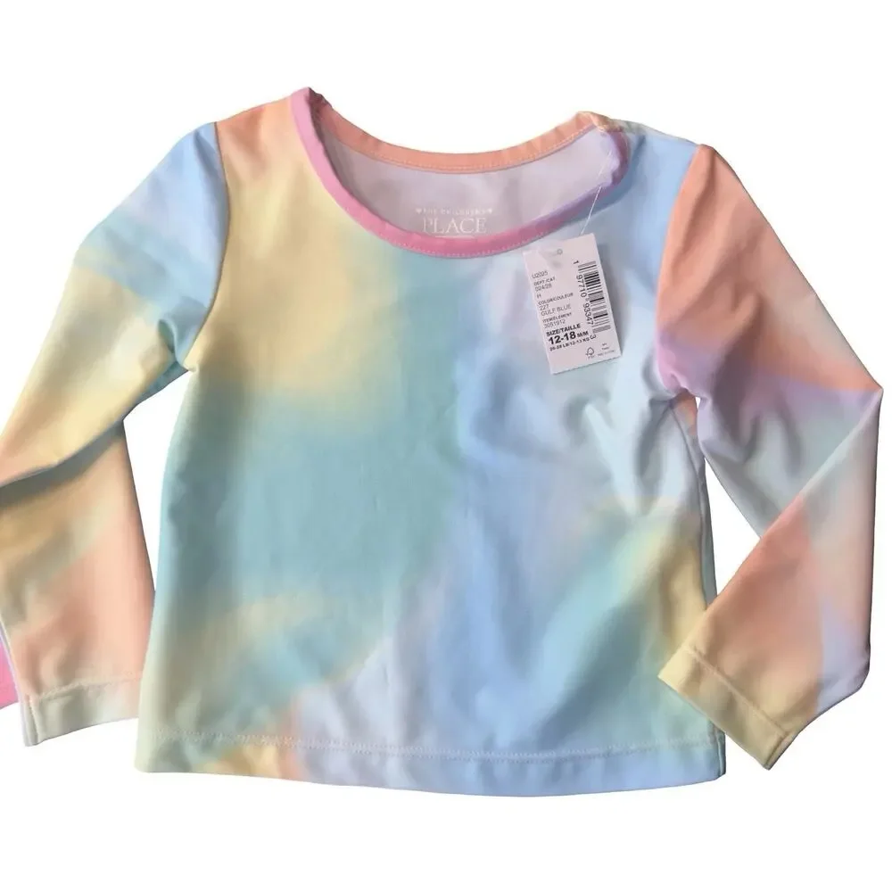 The Children’s Place Girls 3PC Swimsuit Set Tie Dye 12-18M NWT