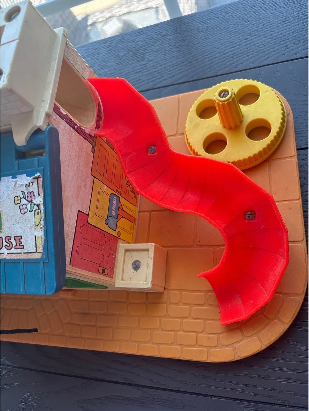 Vintage Play Family Fisher Price Sesame Street Clubhouse Playset Toy  1977 #937