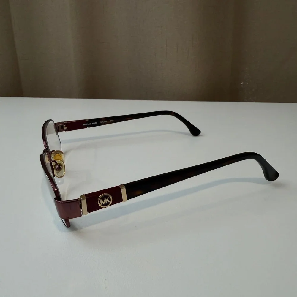 Michael Kors MK338 Burgundy‎ Tortoise Rectangular Eyeglasses Frames 52-16-135