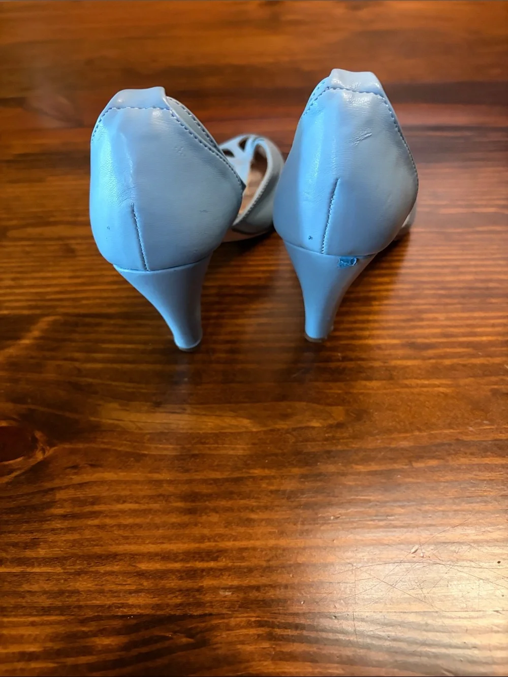 Blue Leather Mary Jane Character Heels