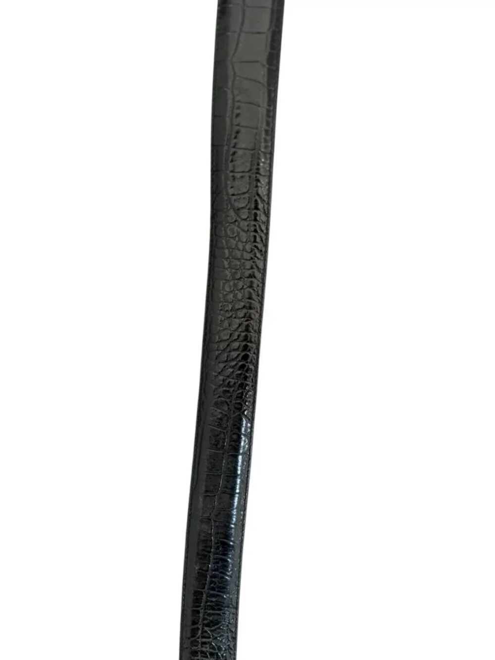 Polo Ralph Lauren Leather Belt Mens 38 Black Embossed Alligator Print