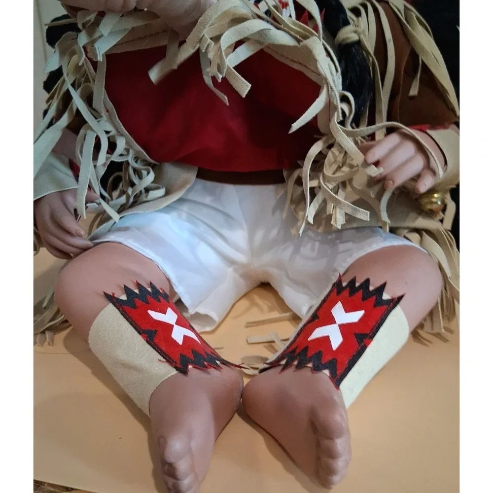 Timeless #1835/2500 Indian Doll With Covered Stick An Flute 18