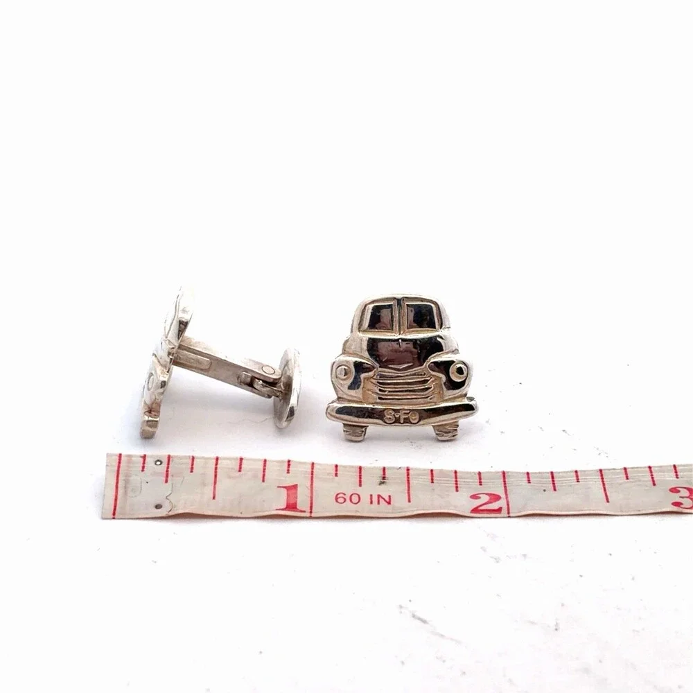 James Reid Ltd Santa Fe 925 Sterling Silver Vintage Pickup Truck Men's Cufflinks