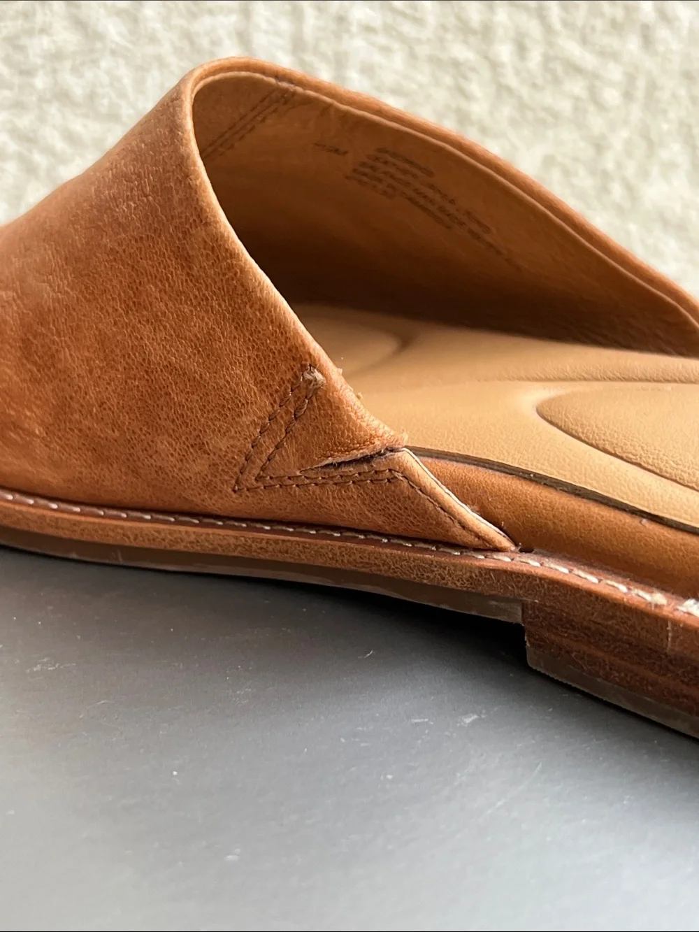 Sofft Tan Leather Slide Sandals