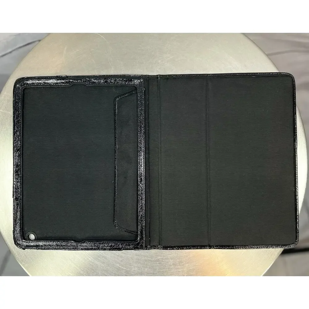 COACH Signature “C” Logo Semi-Hard iPad Tablet Folio Case Black & Gray
