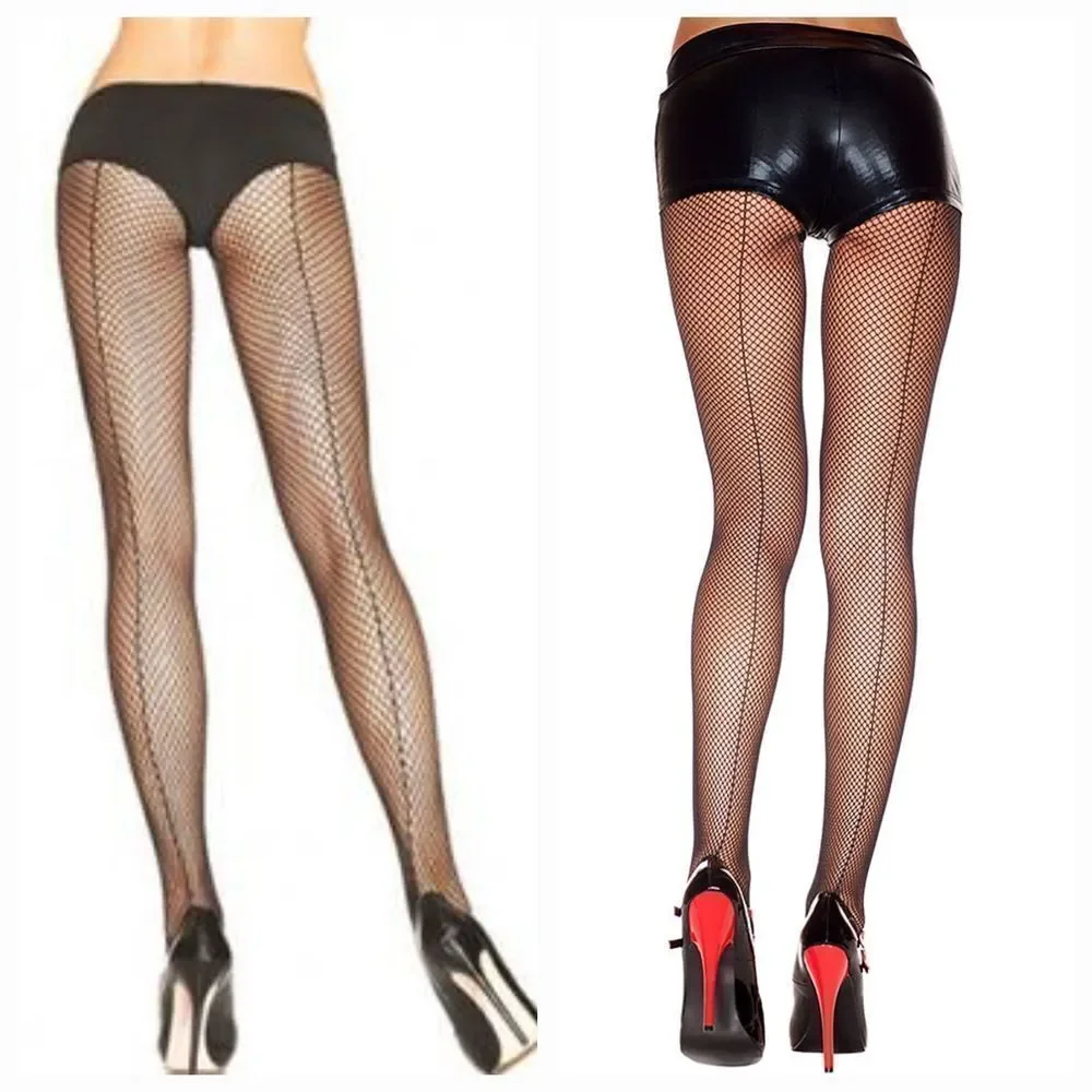 🔹️NWT Black Back Seam Fishnet Tights Small/Medium