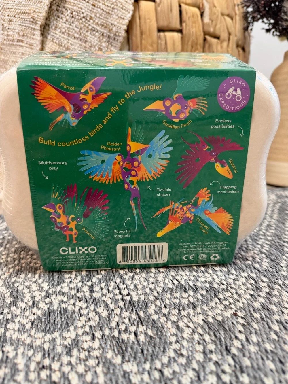 New Clixo Tropical Birds Pack Magnetic STEAM Building Toy Set Custom Wing-Flap