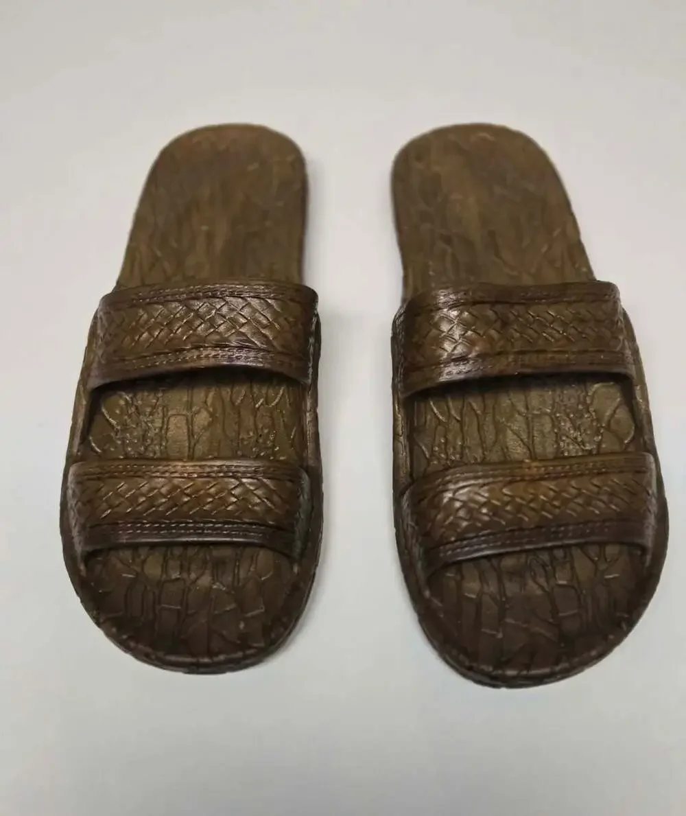 Pali Hawaii Classic Jandal Unisex Brown Double Strap Sandals