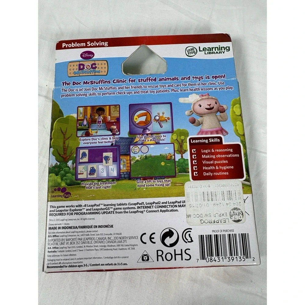 LeapFrog Doc McStuffins Problem Solving Learning Game LeapPad LeapsterGS NEW