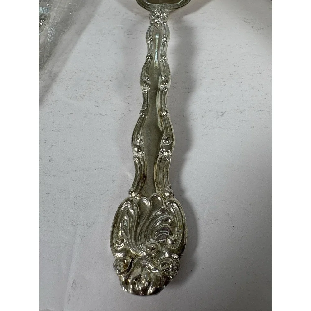 Sheffield Silver Co Salad Serving Set Spoon Fork Silverplate w Box VTG