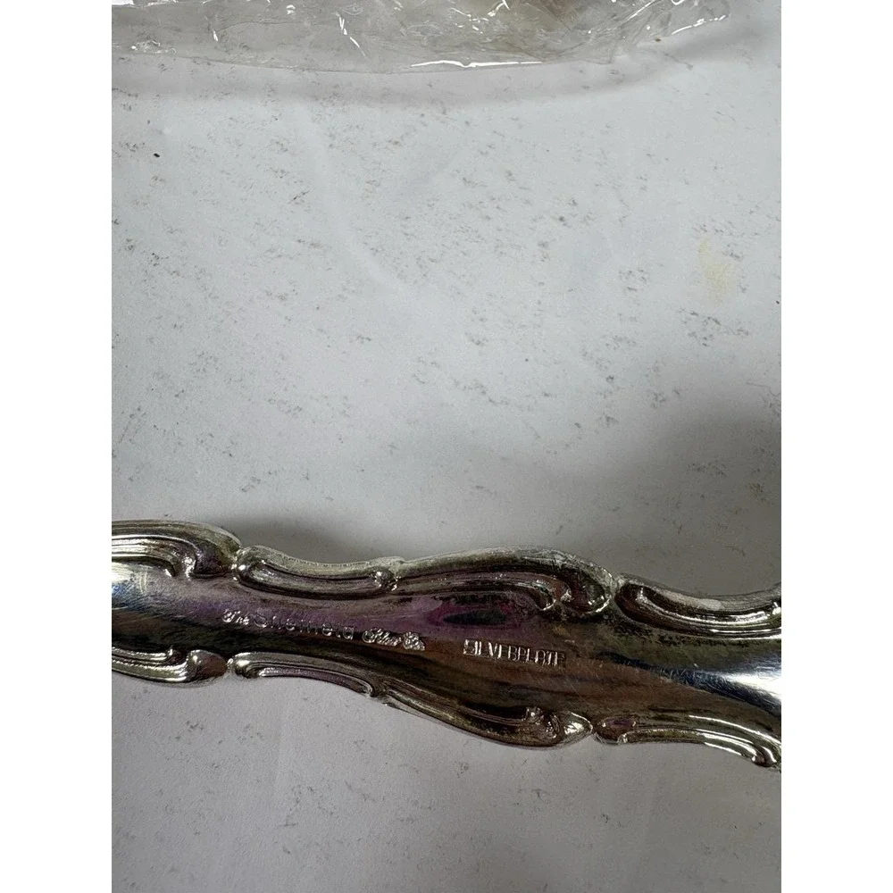 Sheffield Silver Co Salad Serving Set Spoon Fork Silverplate w Box VTG