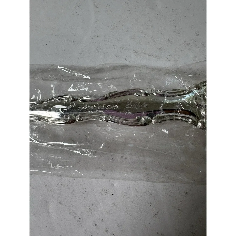 Sheffield Silver Co Salad Serving Set Spoon Fork Silverplate w Box VTG