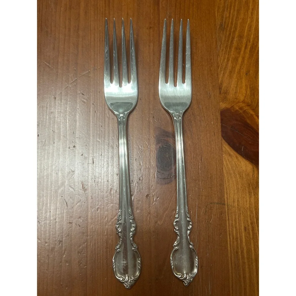 1847 Rogers Bros Reflection Silverplate Dinner Forks Set of 2‎ IS Vintage