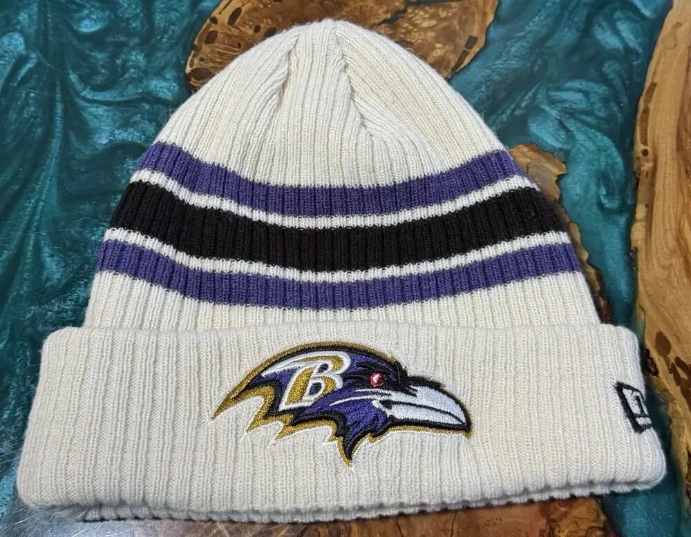 BALTIMORE RAVENS NEW ERA CUFFED KNIT BEANIE HAT/CAP