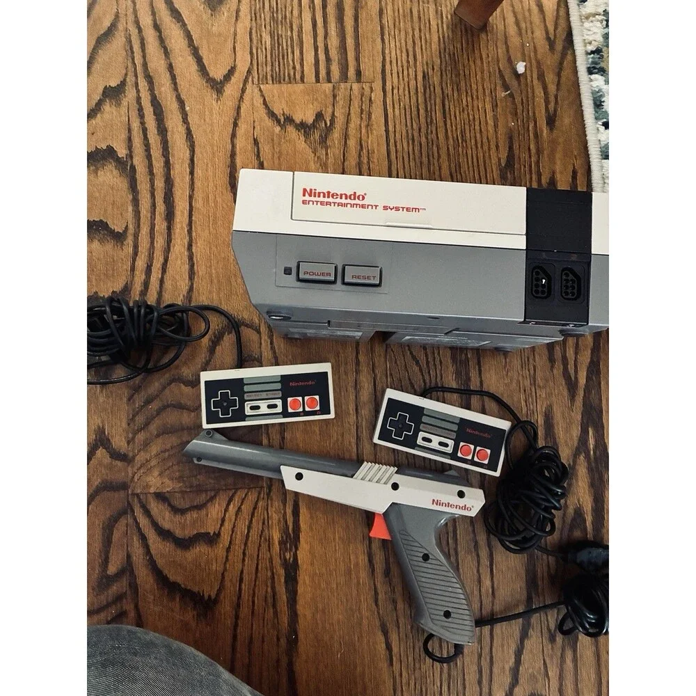 Nintendo NES Action Set Home Console, 2 Controllers, 1 Zapper - White/Gray