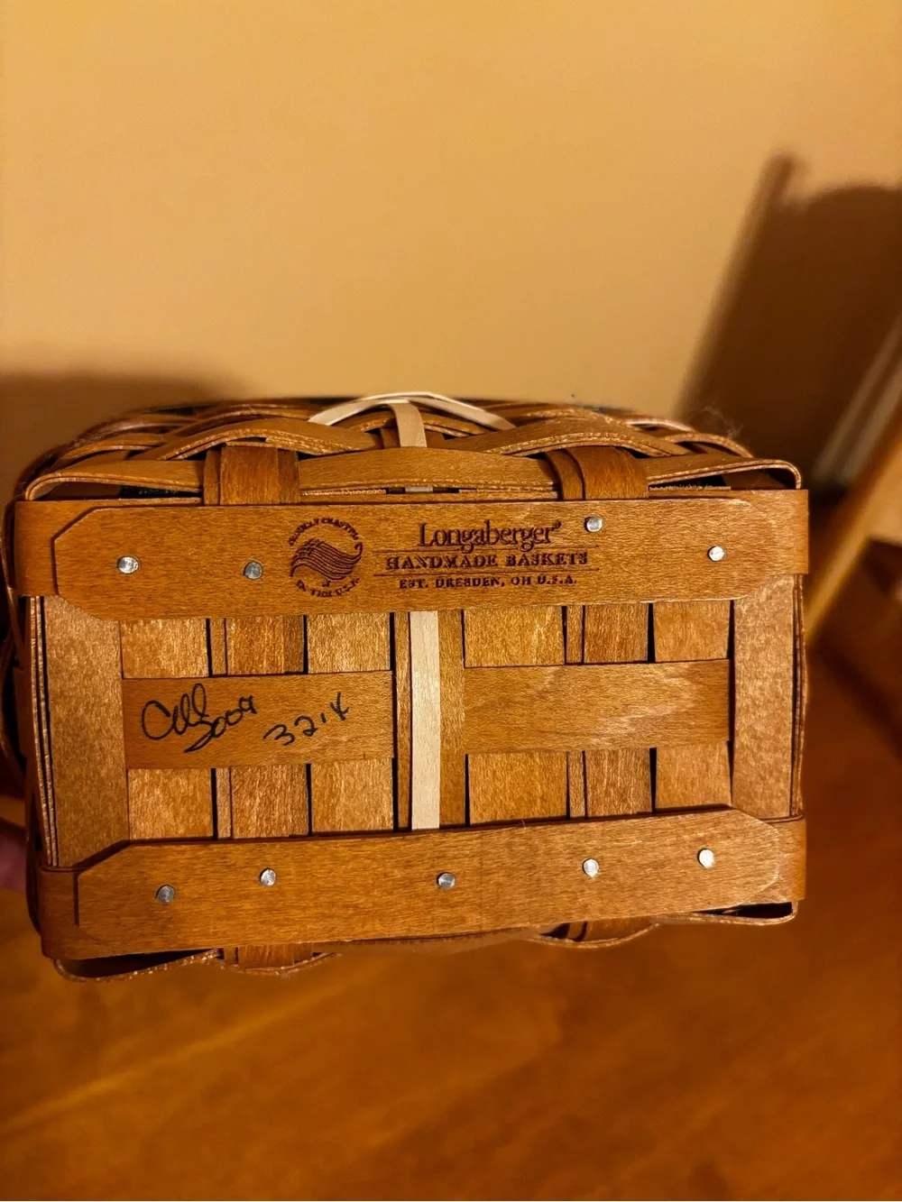 Longaberger handwoven wooden