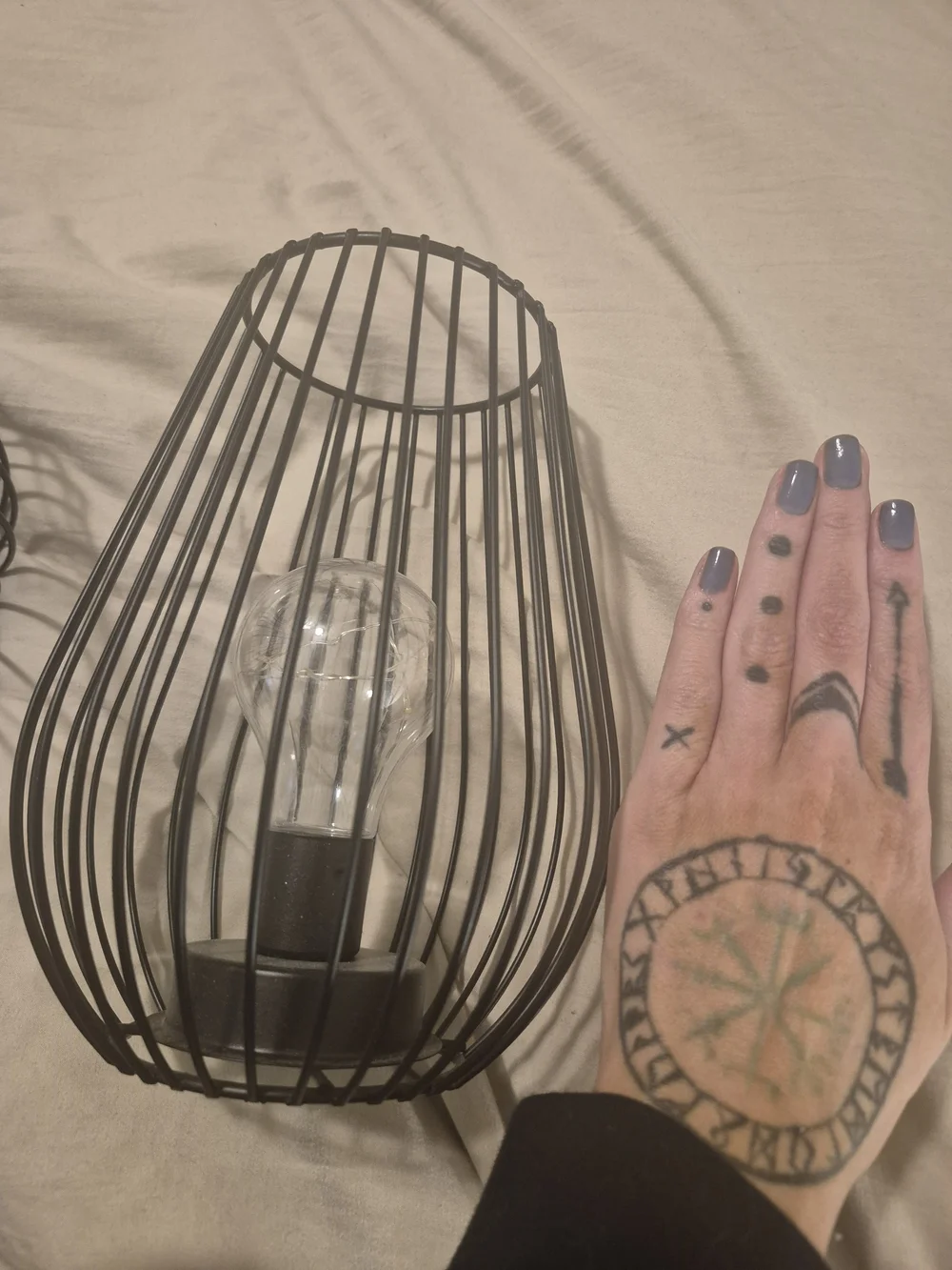 Black Wire Cage Table Lamps - Unbranded Modern Home Accent