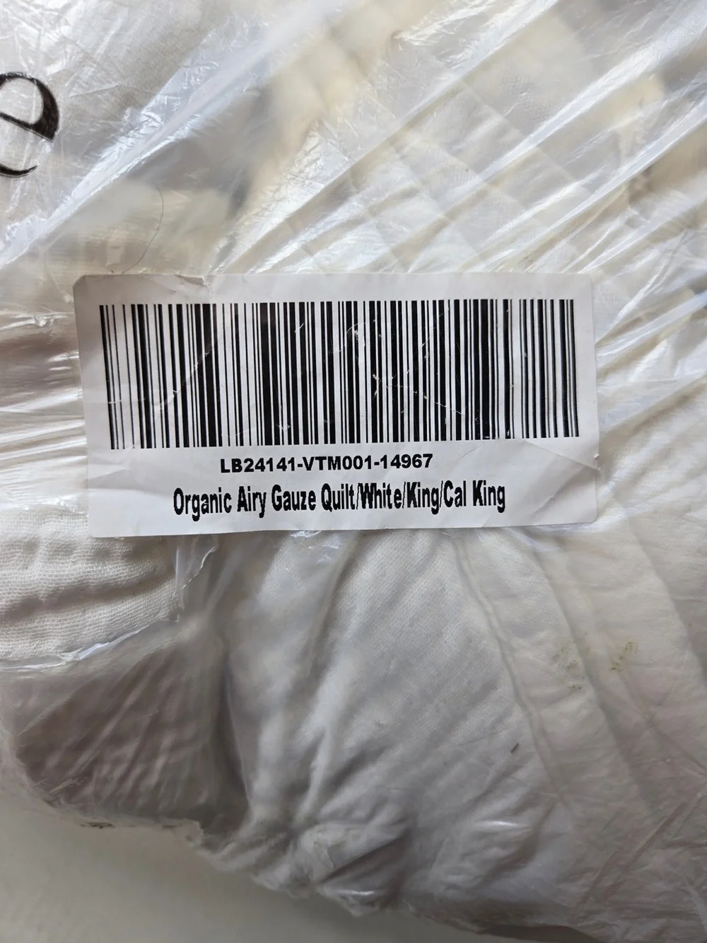 NWT QUINCE Organic Cotton Gauze Dream Quilt King/Cal King White 9772