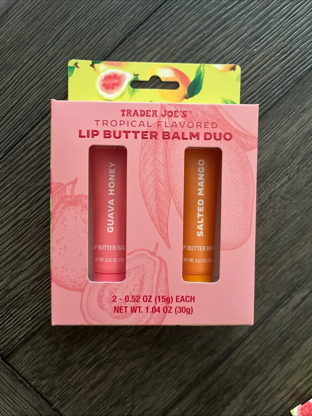 Lip Butter Balm Duo – Guava Honey & Salted Mango (Pink, Orange)