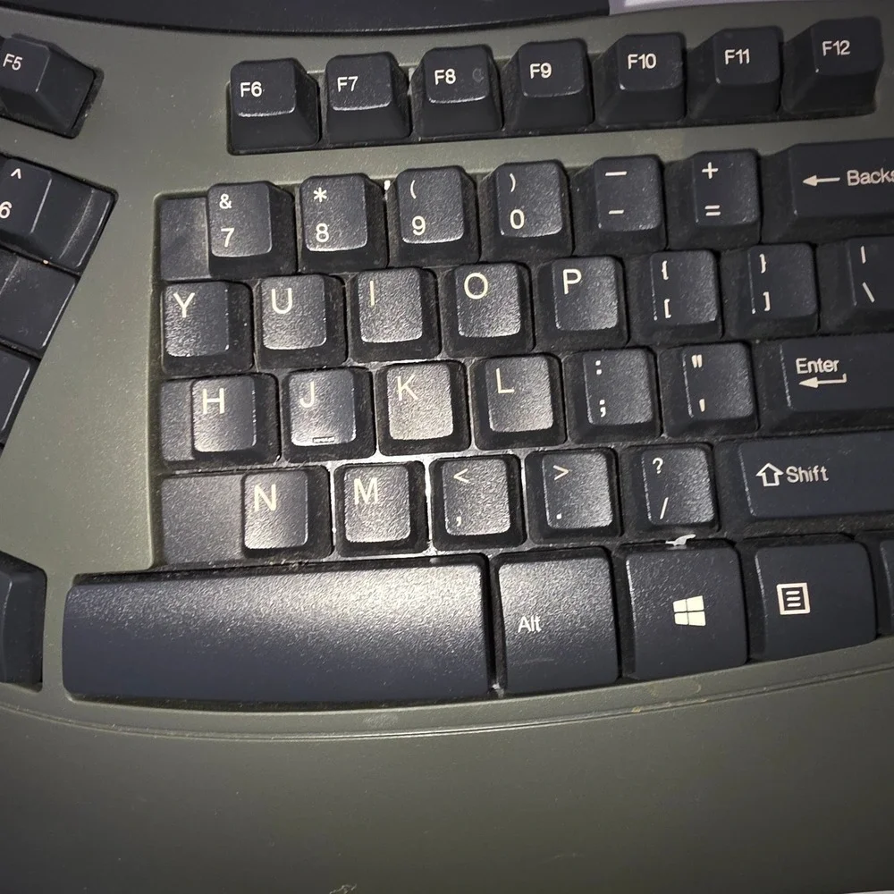 Fellowes Microban Split Ergonomic Wired USB Keyboard‎ KU-9938 Gray Black 98915