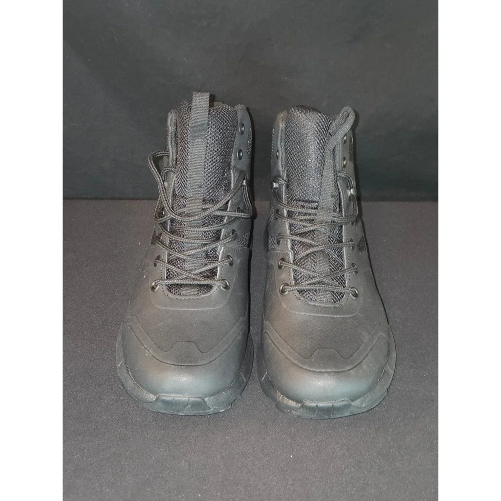 Interceptor Mens Black Ankle Boots‎ Lace Up Work Hiking Shoes Size 8.5