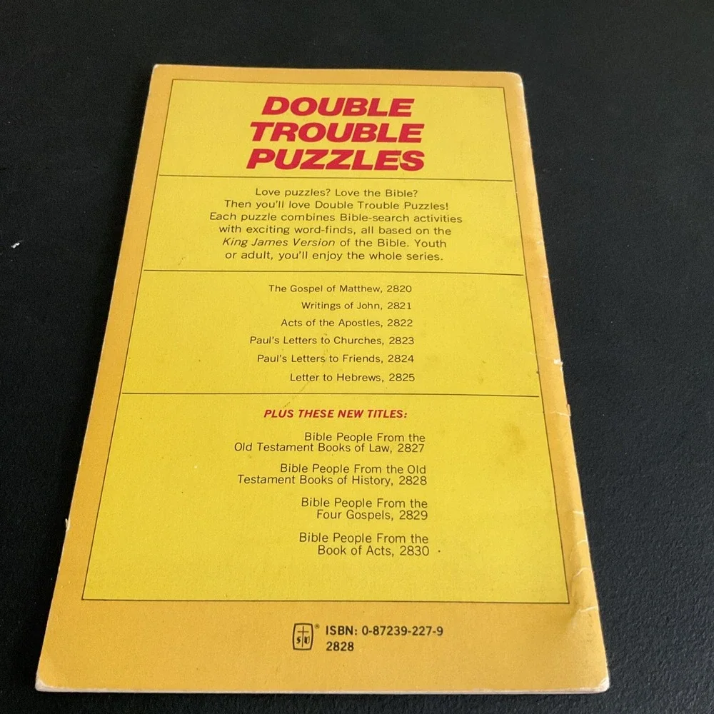 Double Trouble 1978 Puzzles Book‎ Bible People Old Testament History Gerald Dye