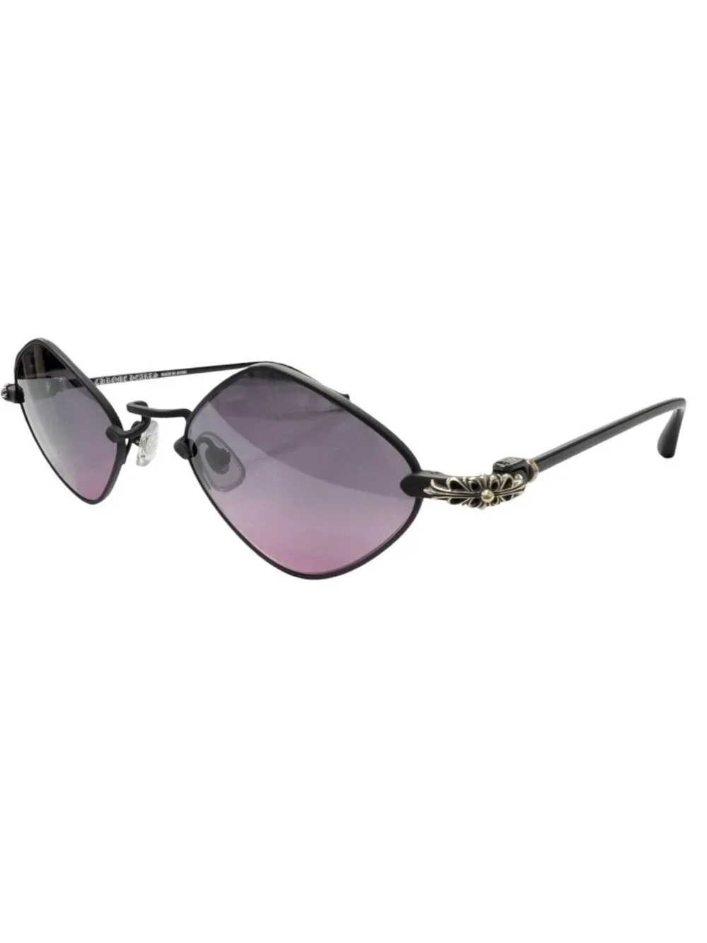 Chrome Hearts Diamond Dog Floral Cross Sunglasses Matte Black 50 Eyewear