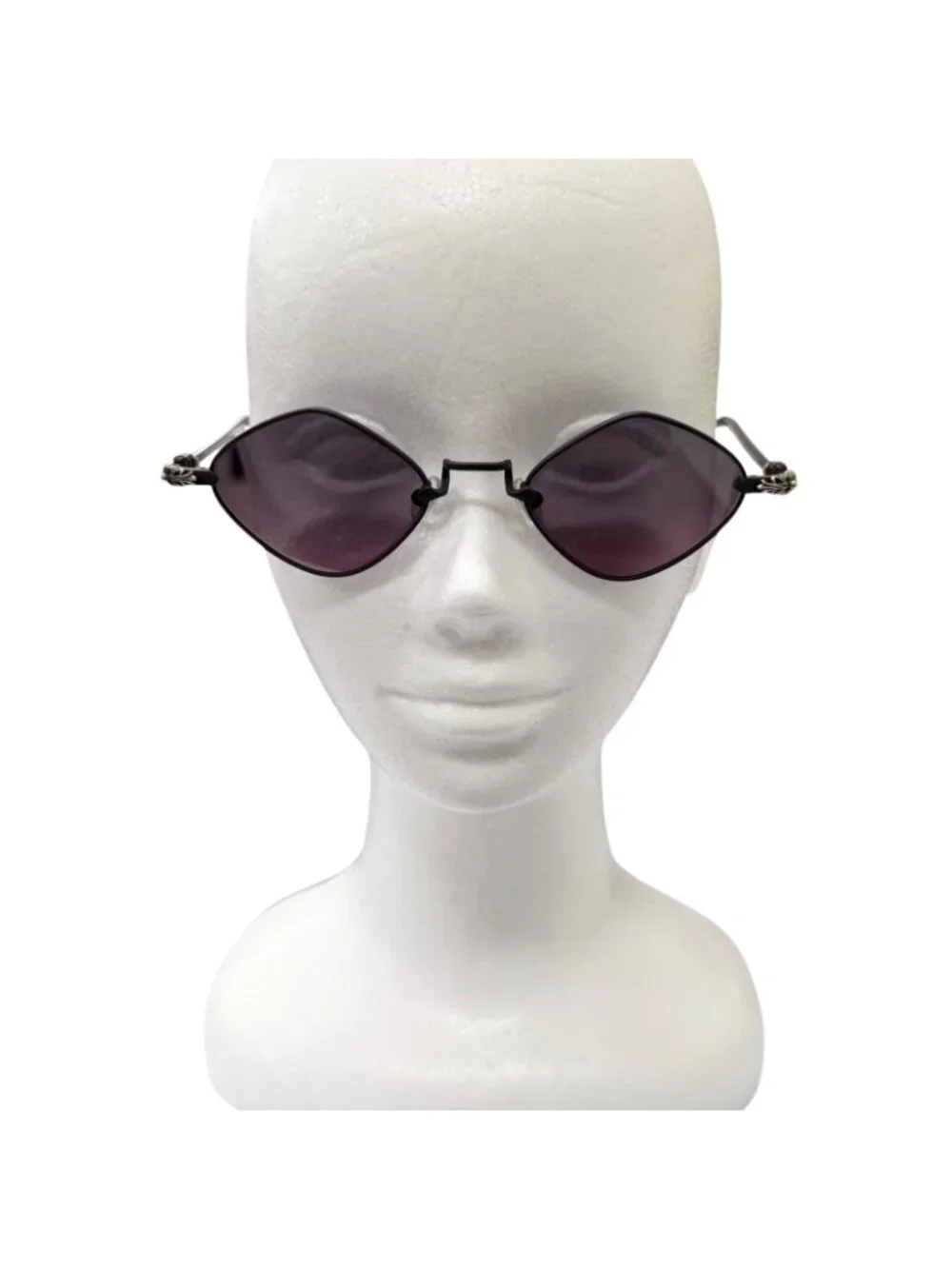 Chrome Hearts Diamond Dog Floral Cross Sunglasses Matte Black 50 Eyewear