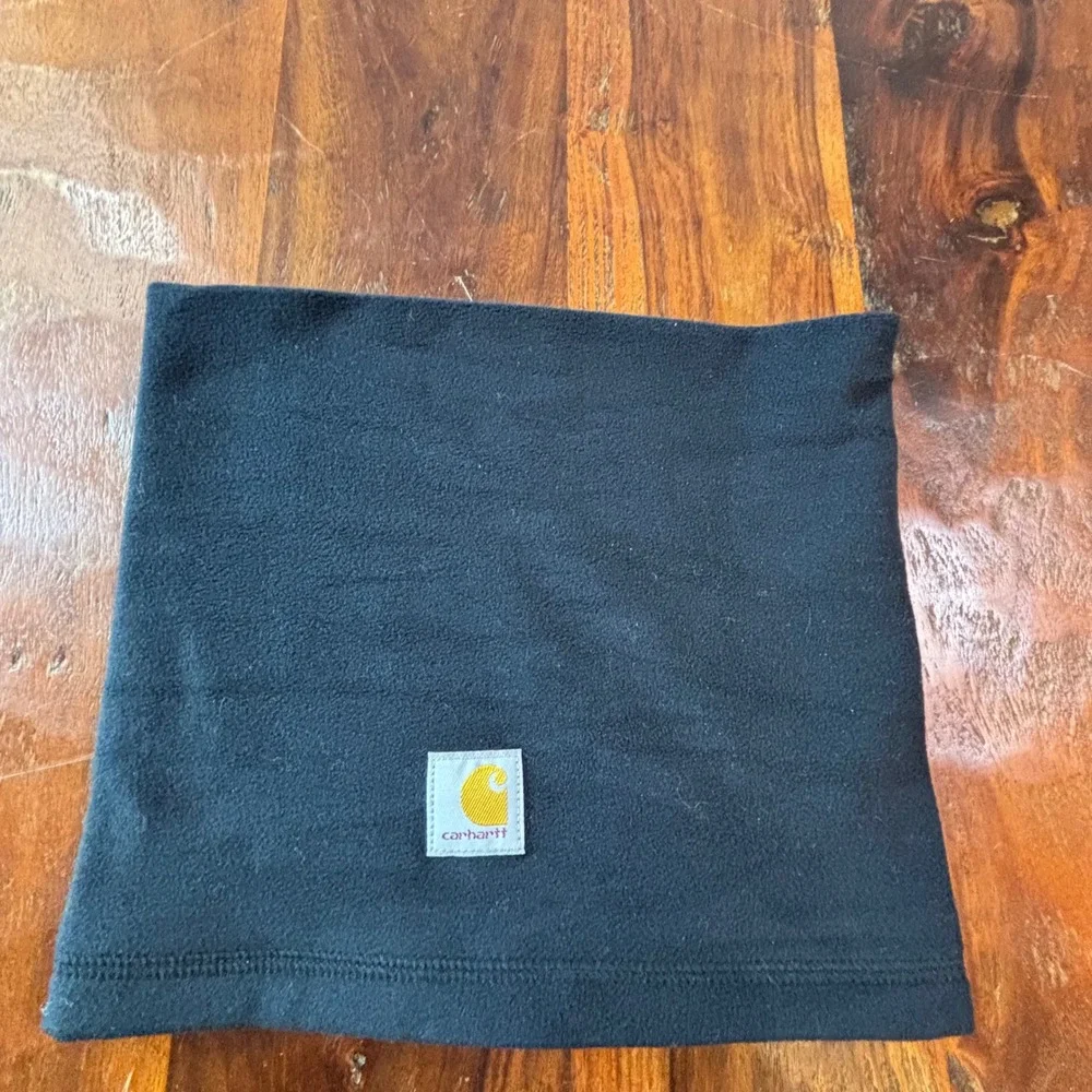 Carhartt Black Fleece Neck Gaiter Warmer UP0204U One Size OS Logo Patch‎