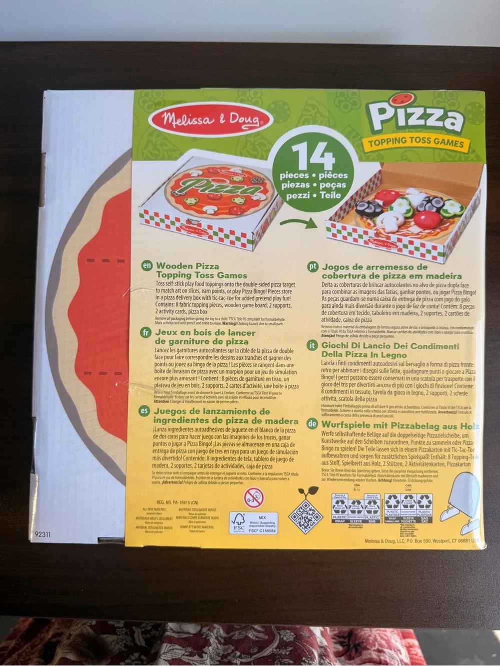 Melissa & Doug wooden pizza