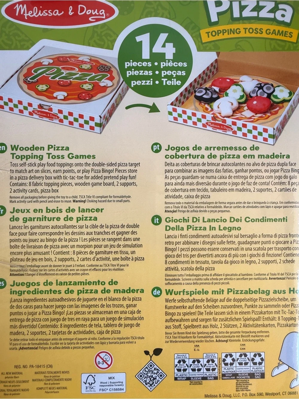 Melissa & Doug wooden pizza