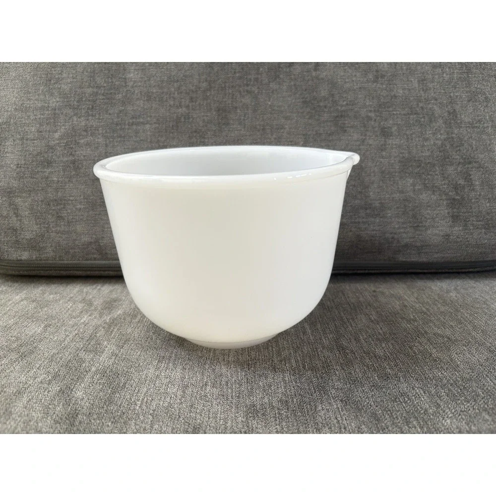 Vintage Glasbake Made For Sunbeam‎ #16,  20CJ Medium Milk Glass Mixing Bowl