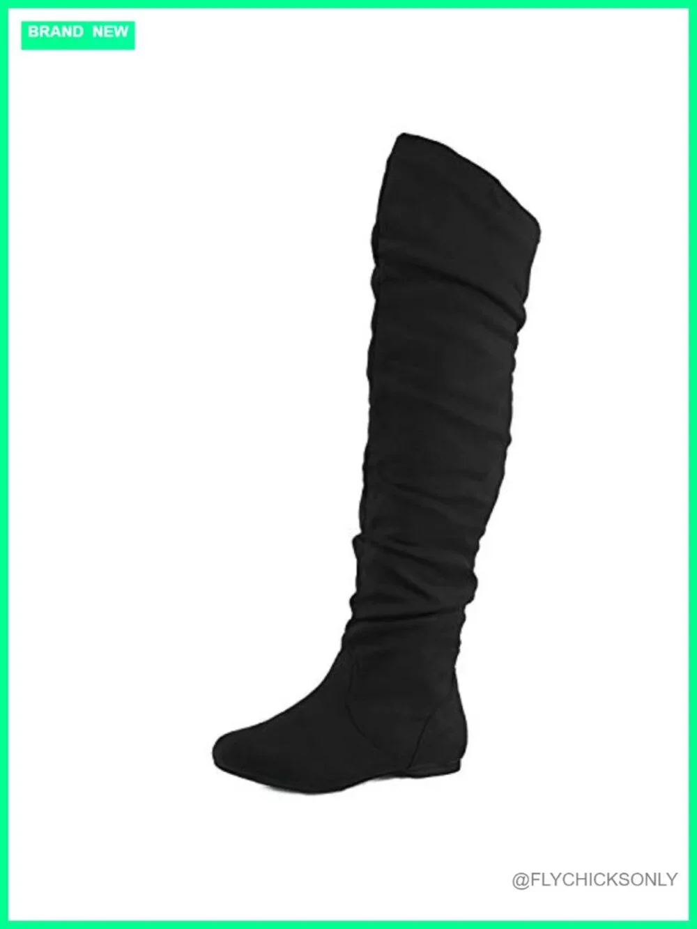 Over-the-Knee Flat Boots with Synthetic Upper